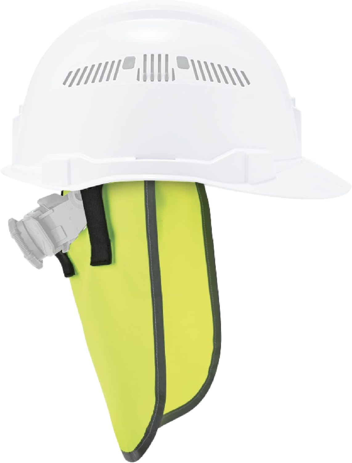 Ergodyne – 29063 GloWear 8006 – Sombra de cuello para casco de alta visibilidad con ribete reflectante, color lima, 1 unidad (paquete de 1)