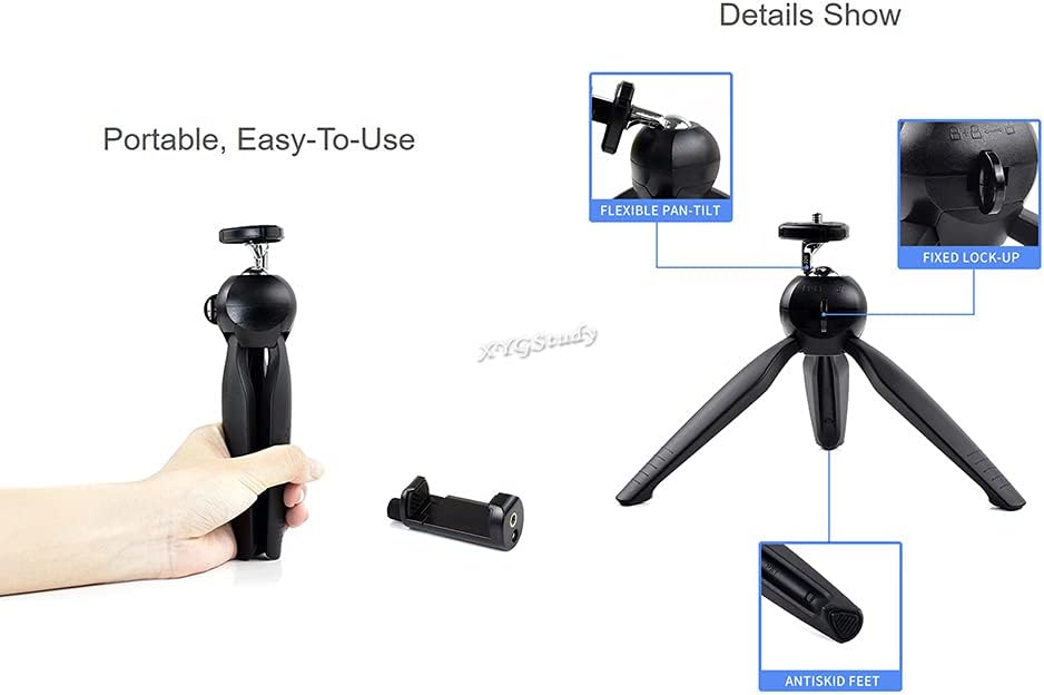 Trípode portátil ligero para cámara Raspberry Pi HQ, soporte de teléfono con rotación de 360, fácil de usar XYGStudy