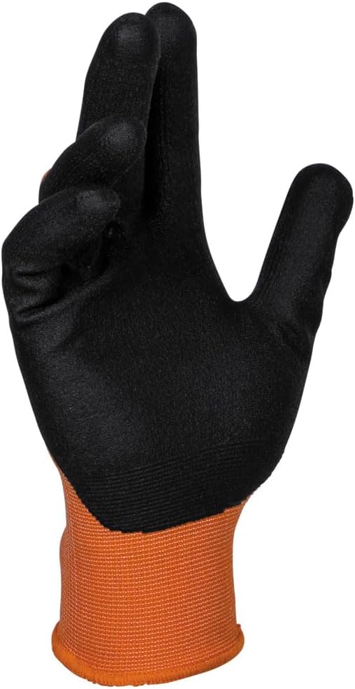 Klein Tools 60582 – Guantes de trabajo, guantes de punto resistentes a los cortes, ANSI A1, con revestimiento de nitrilo, nailon y elastano, aptos