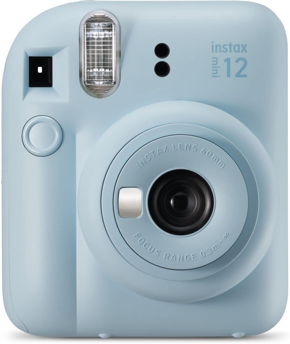 Fujifilm Instax Mini 12 Paquete de cámara de película instantánea con accesorios (azul pastel)