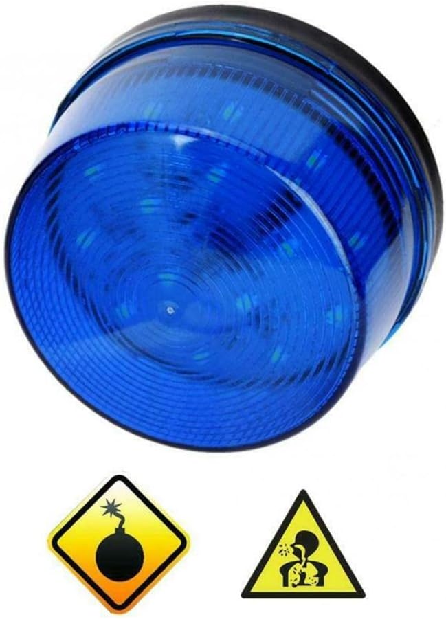 RUNAAJA – 2 luces LED estroboscópicas de 12 V color verde, alarma de emergencia, luz intermitente, lámpara de señal, alarma de seguridad para coche,