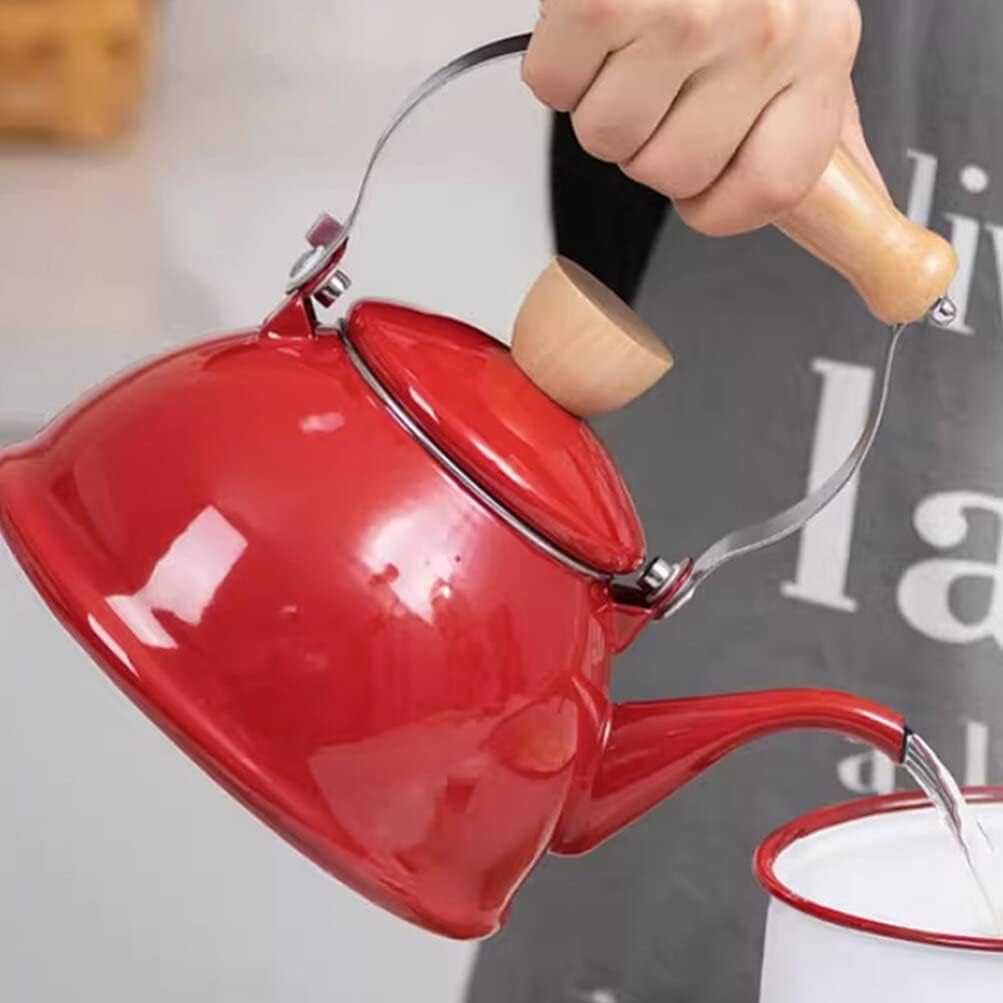 OSALADI Olla de inducción de cafetera de caldera de esmalte espesada