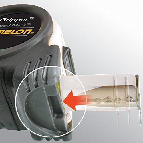Komelon SM5416 Speed Mark Gripper – Cinta métrica de hoja de acero con revestimiento acrílico, 16 pies por 1 pulgada, hoja blanca