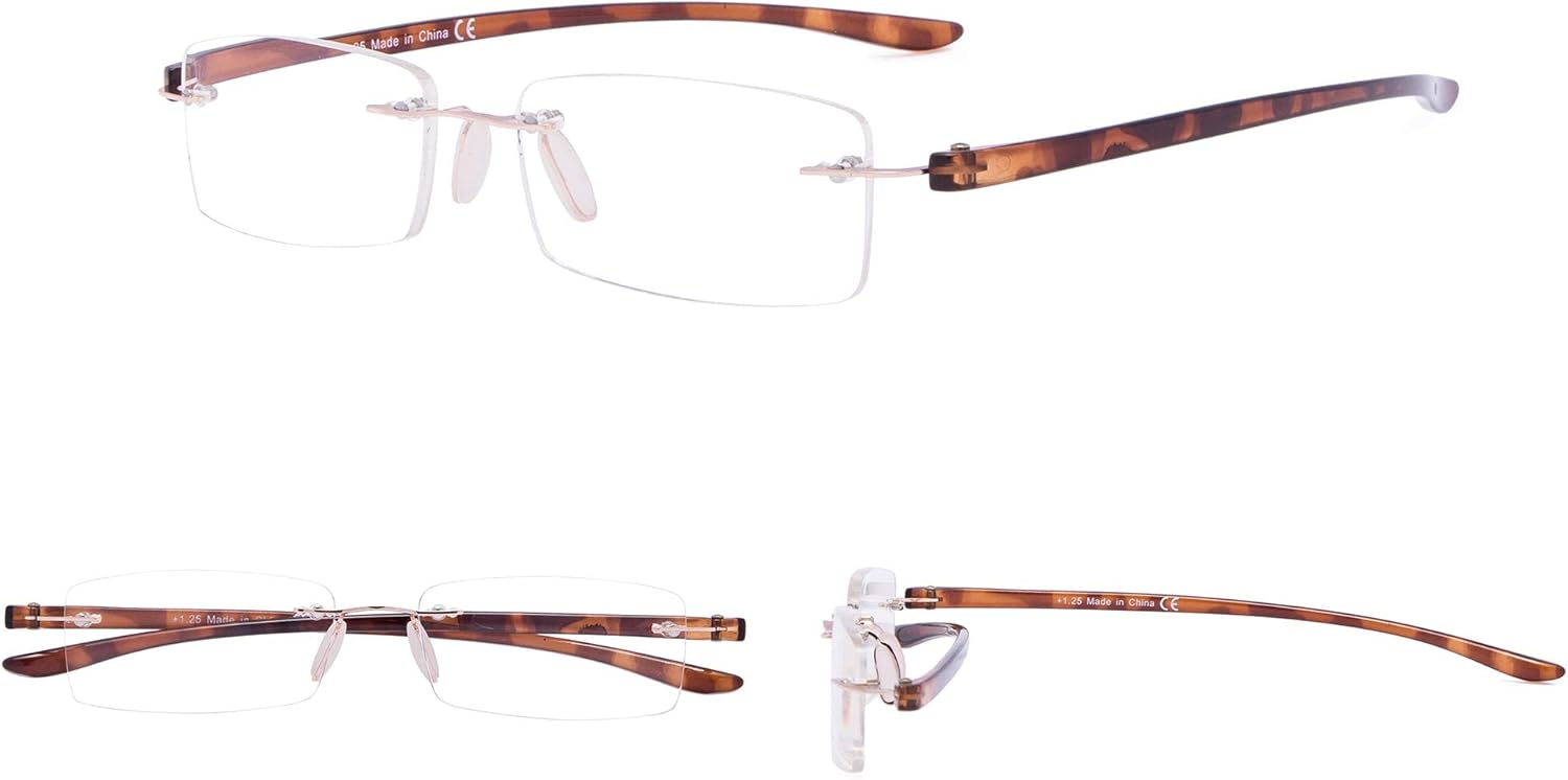 GUD Gafas de lectura 7 pares de lentes de lectura sin montura para mujeres y hombres