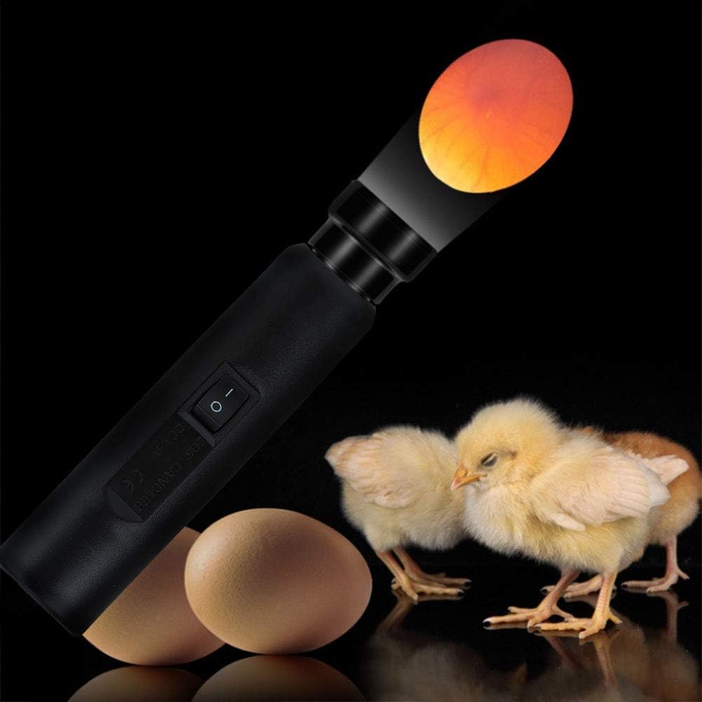AYNEFY Probador de velas de huevo con luz LED, probador de monitoreo de huevos de pollo con vela de huevo, incubadora LED, incubadora de huevos,