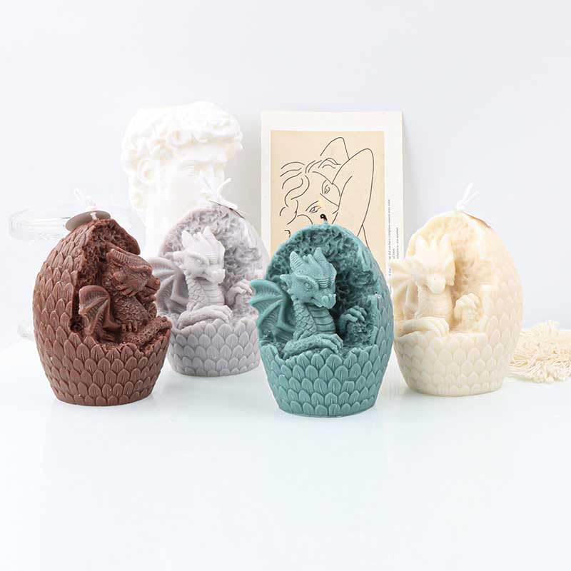 Tone Fun Moldes de silicona con forma de dragón para hacer velas, resina, velas de aromaterapia, jabón de cera hecho a mano, decoración del hogar,