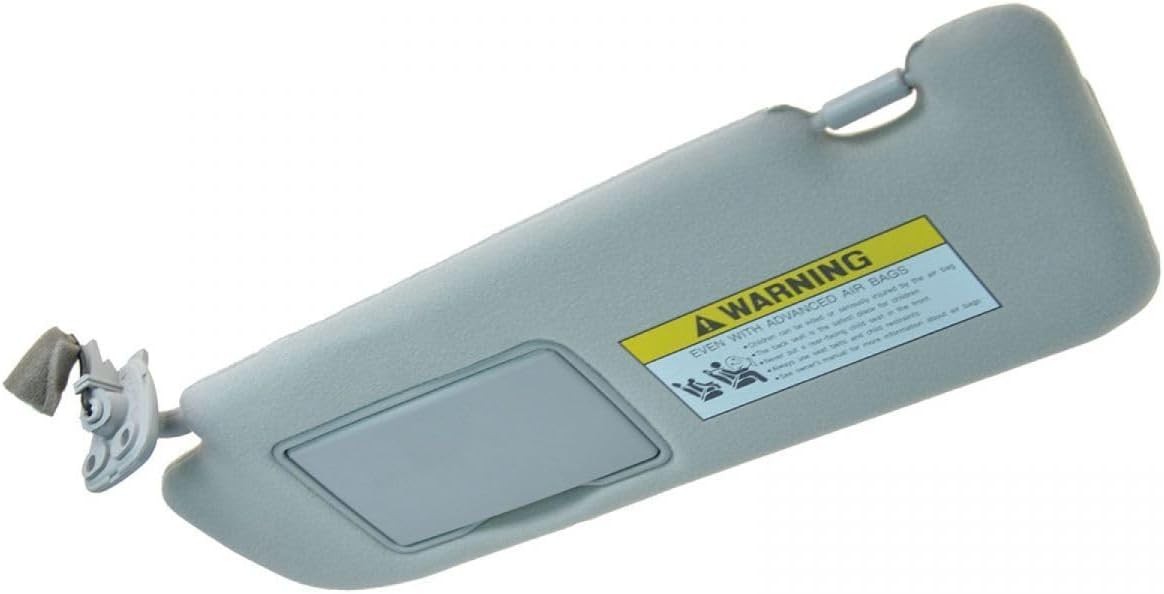 ZR 1pc Windshield Sun Shade Visor Left Driver Side Gray with Lighted Mirror 852010A750QS 85201-0A750-QSQH 852010A750QSQH
