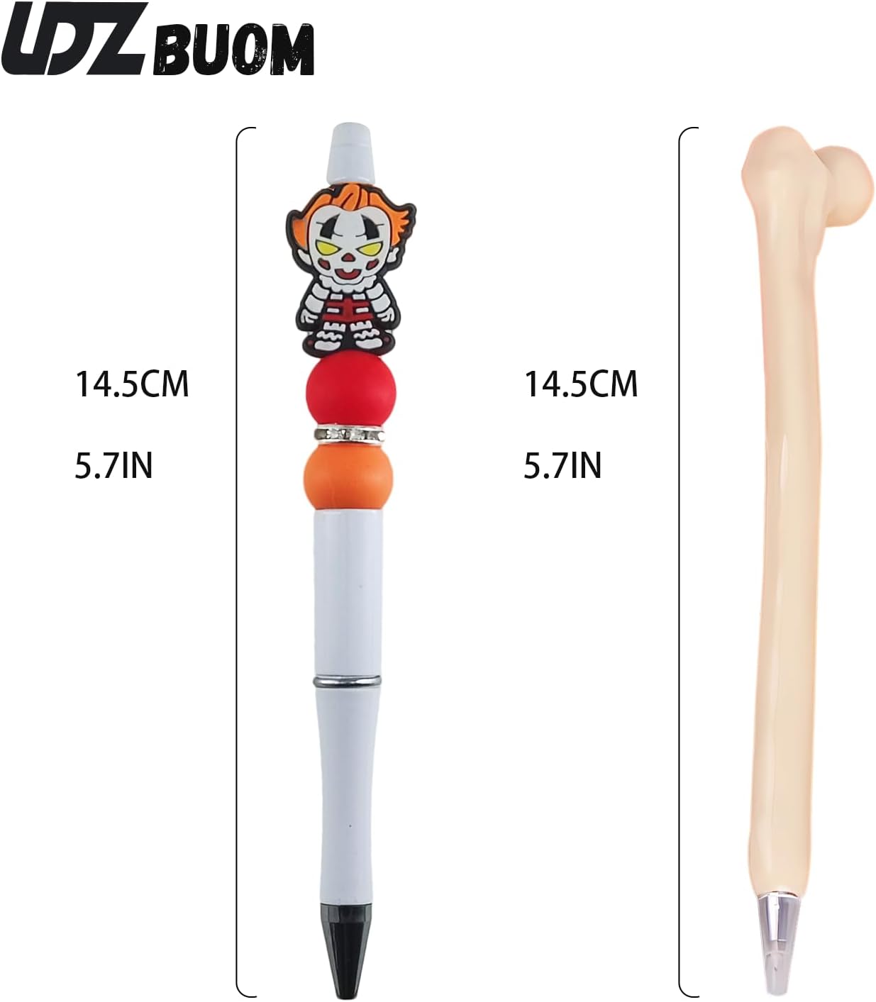 LDZBUOM 11 bolígrafos de rol de película de terror, novedosos bolígrafos de terror espeluznantes de Halloween para la escuela, suministros de
