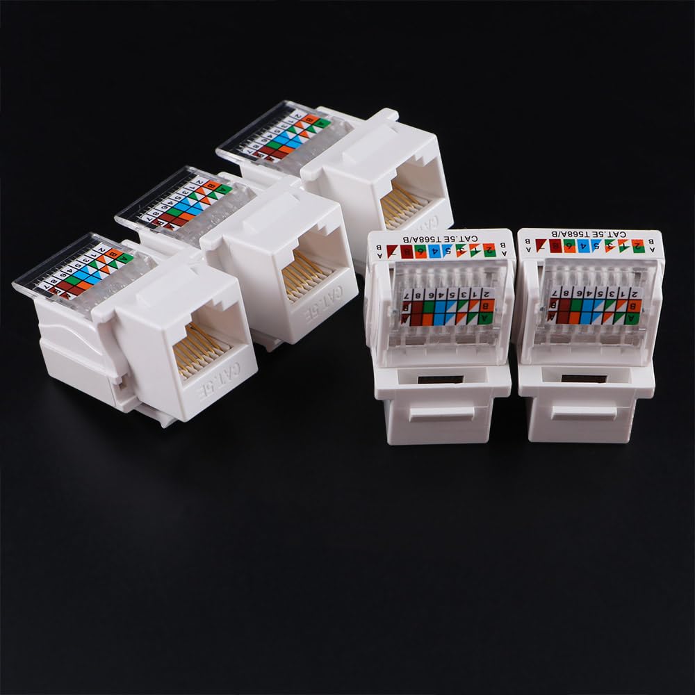 Conector RJ45 para AMP sin herramientas Cable Ethernet Enchufe Adaptador de cable de salida de computadora CAT5E UTP Enchufe de información