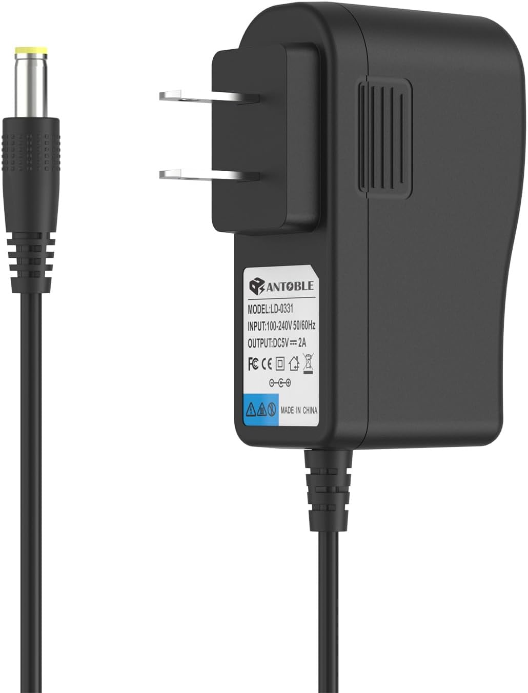 ANTOBLE Adaptador de corriente compatible con Yealink T54W Fuente de alimentación Yea-ps5v2000us Voip Adaptadores de Teléfono para el Hogar Cargador
