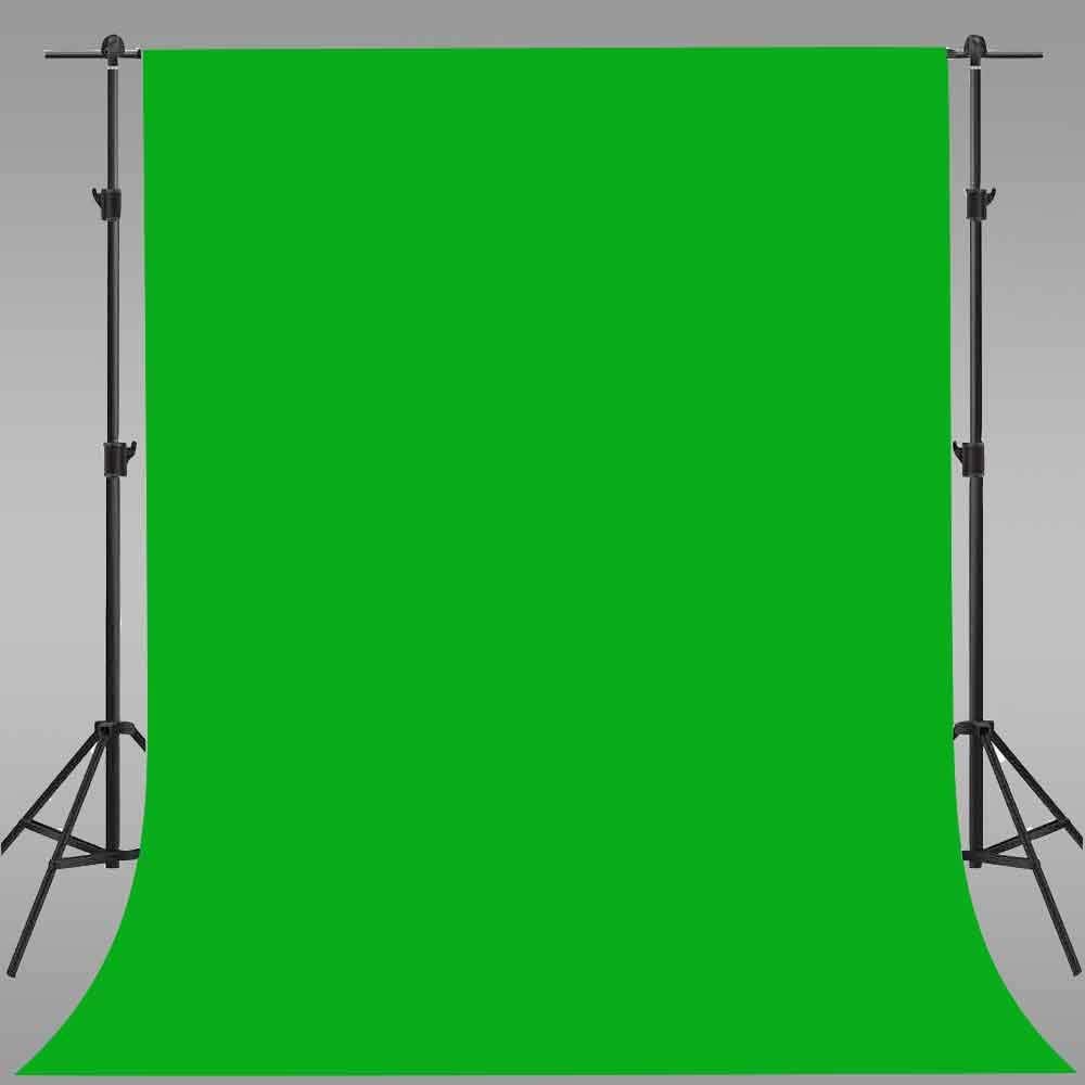 Telón de fondo verde de color sólido, tela de tela de poliéster con llave de croma, 5.9 x 9.2ft, fondo de fotografía de estudio, (solo telón de
