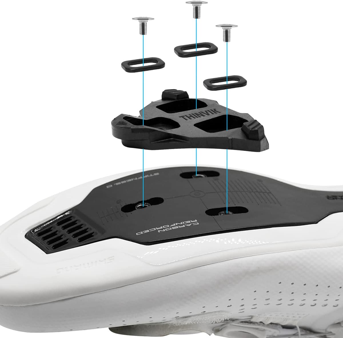 Thinvik Tacos de bicicleta para Look Keo Grip, tacos Keo con diseño de goma antideslizante. Juego de tacos de bicicleta para ciclismo en interiores