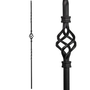 S08 – Balaustres de hierro forjado – Juego de 10 balaustres de cubierta – Balaustres de metal decorativos para cubiertas – Barandilla de escalera en S08 – Balaustres de hierro forjado – Juego de 10 balaustres de cubierta – Balaustres de metal decorativos para cubiertas – Barandilla de escalera en