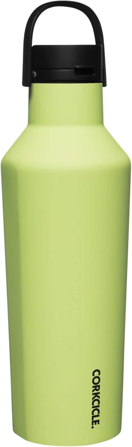 Corkcicle Botella de agua de viaje aislada de acero inoxidable con triple aislamiento, tapa de sorbo rápido de fácil agarre, mantiene las bebidas