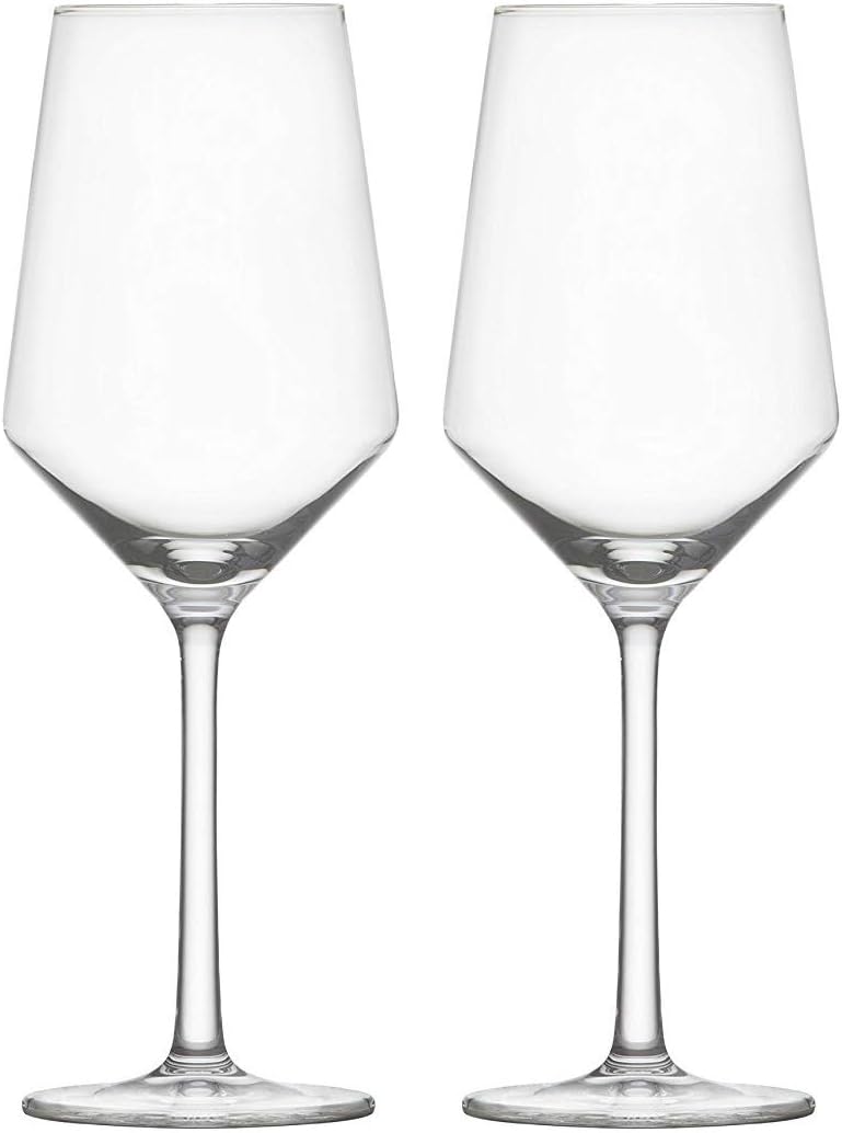 Juego de 2 copas de vino blanco de cristal de tallo largo, copas transparentes de 14 onzas sin plomo para cata de vino, fiestas o regalo único de