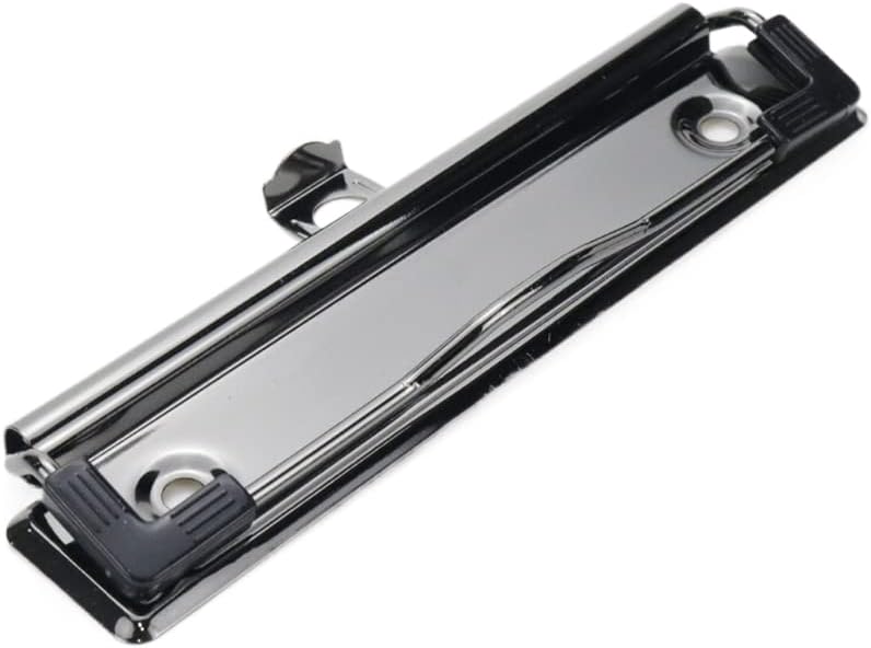 4 clips para portapapeles de 4.72 pulgadas de metal con agarre de goma y agujero para colgar para crear portapapeles de perfil bajo, tablero de