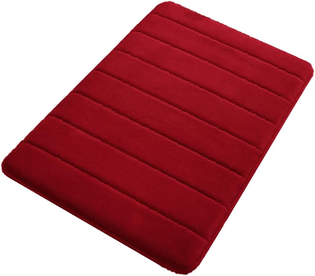 NIOKIT Tapete grueso de espuma viscoelástica para baño, antideslizante, fuerte absorbente de agua, lavable a máquina, ultra suave, cómodo, tapete