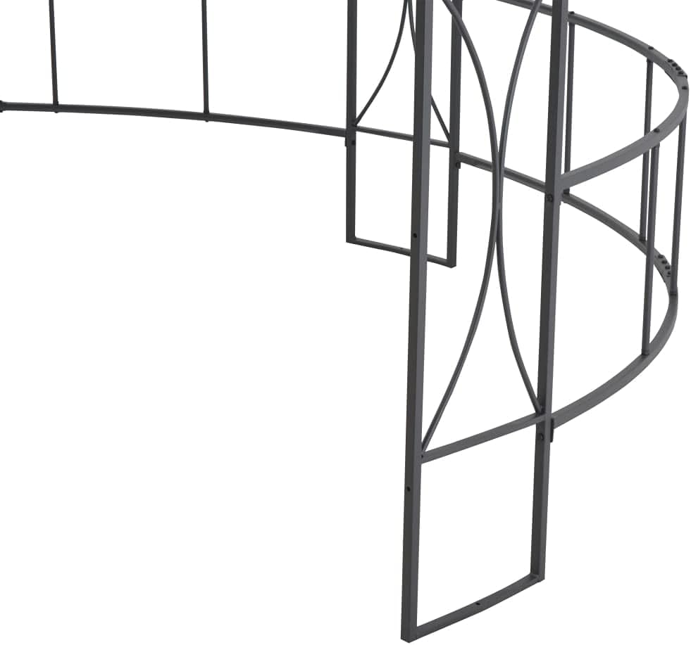 vidaXL Gazebo para exteriores resistente a la intemperie, 118.1 x 114.2 pulgadas, resistente a los rayos UV y al agua, con elegantes detalles
