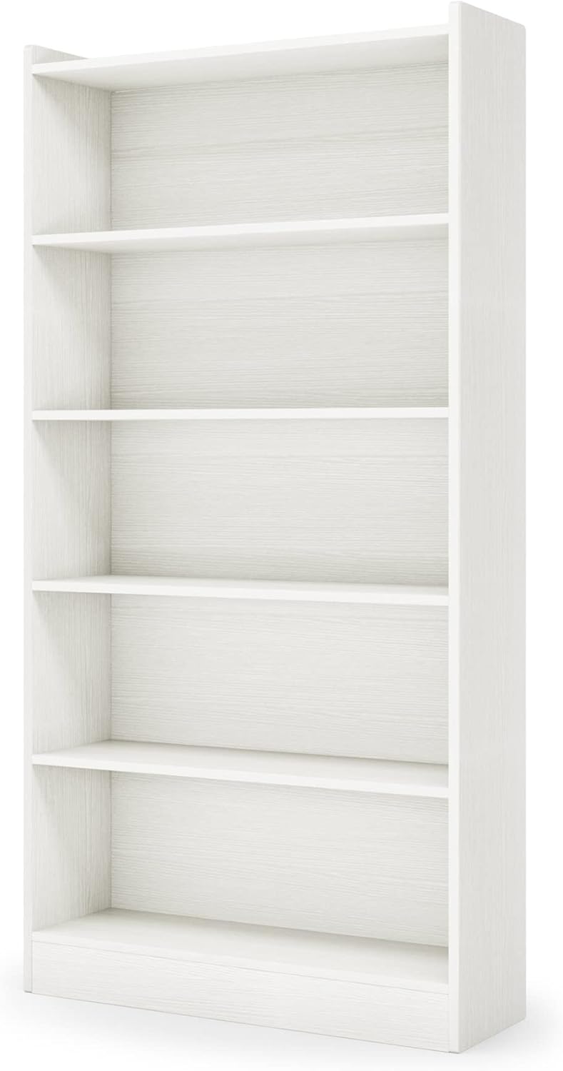 Librería de 72 pulgadas de alto, estantería independiente de 6 niveles con estantes cerrados, organizador grande y abierto de madera para