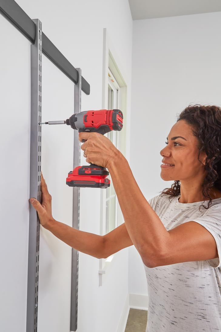 Rubbermaid Fasttrack Rail Storage – Kit de 3 estantes de 48 x 12 pulgadas, 350 libras por estante, para el hogar, garaje, cobertizoorganización de