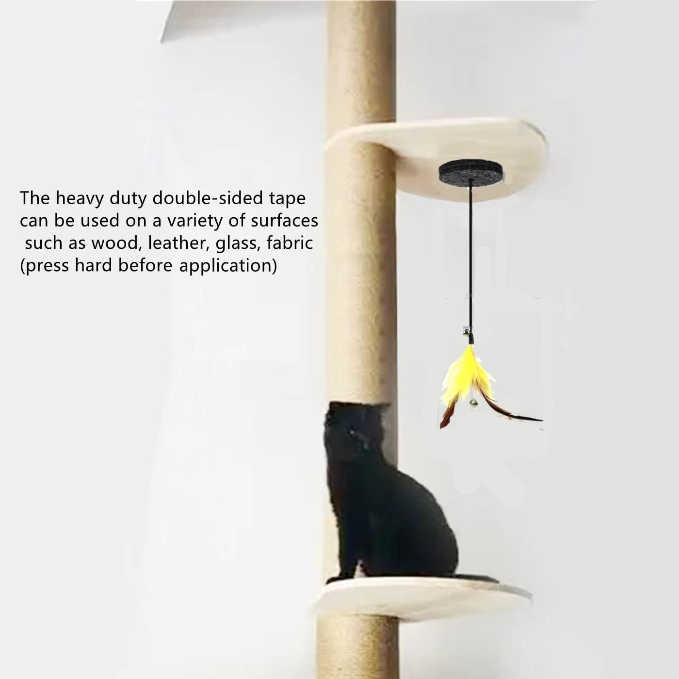 SHENGOCASE Paquete de 10 bolas colgantes de repuesto para árbol de gato, con cintas adhesivas, juguete para gatos para muebles de gato