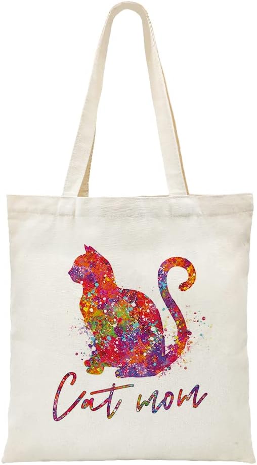 Regalo para mamá y gato, regalo perfecto para cualquier amante de los gatos, regalo de mamá de gato para mujer, regalo temático de gato de acuarela,