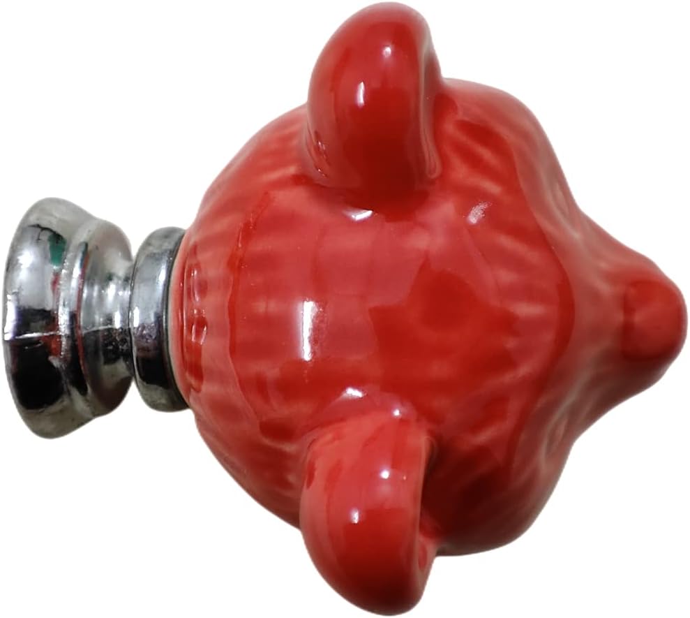 Paquete de 10 pomos de puerta de gabinete con diseño de cabeza de panda, pomos de cerámica para cajones con tornillos de montaje, manija de armario