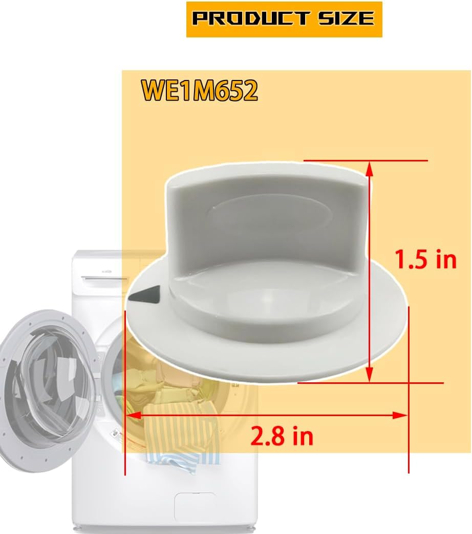 WE1M652 – Perilla de control de temporizador para secadora de ajuste exacto para secadores Hotpoint y GE, sustituye a 1264289 AP3995164 PS1482196