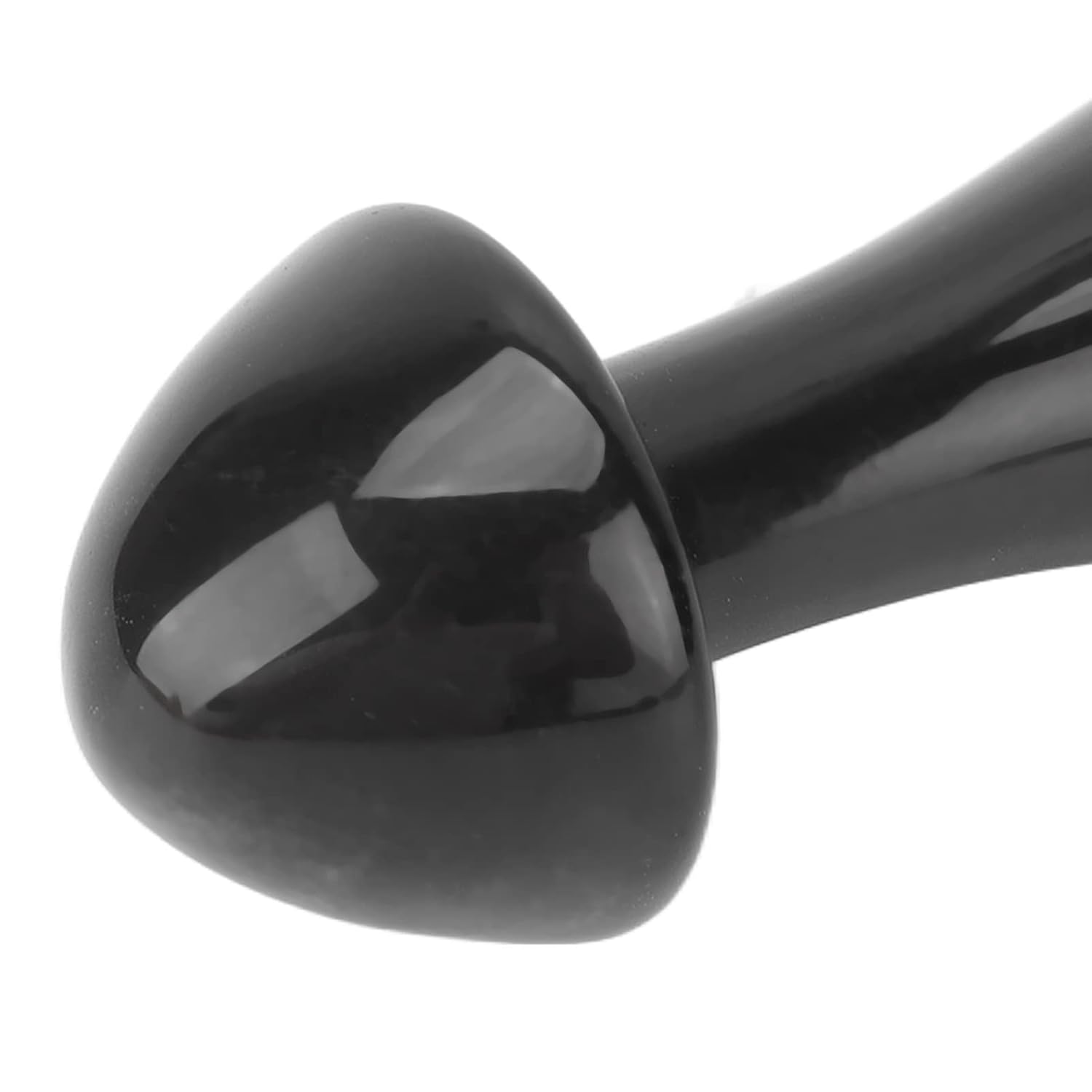 Piedras de masaje con forma de hongo de piedra caliente, herramienta Guasha, tabla Gua Sha para cuerpo, cara, spa, meditación relajante (negro)