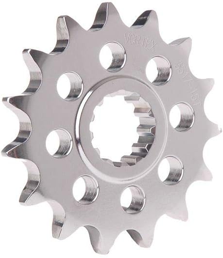 Vortex Piñón de acero delantero (520  16T) (plateado) compatible con YAMAHA YZF-R1 15-18