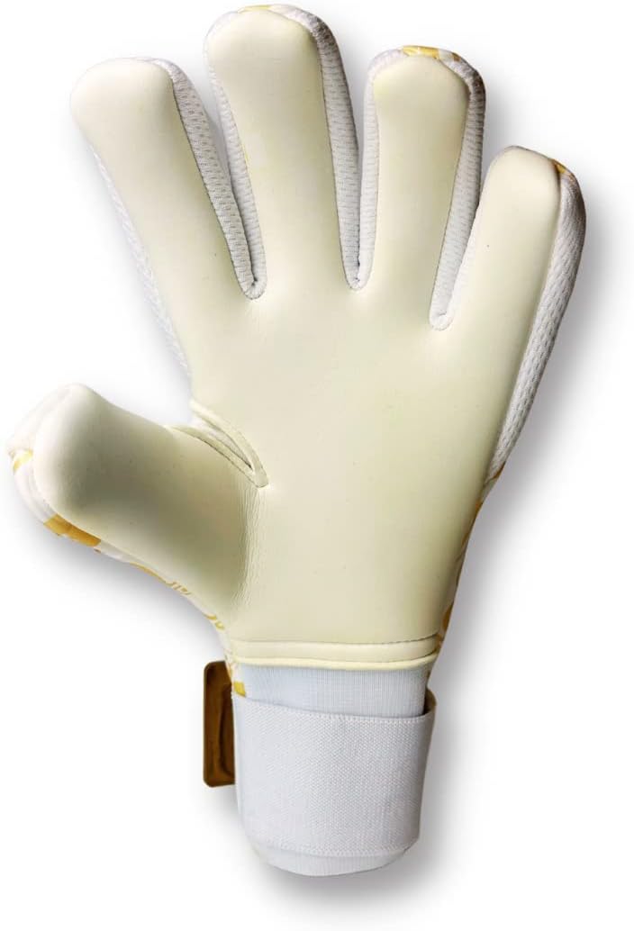 Prime Focus Goalkeeping Pivot Gold – Guantes de portero para jóvenes y fútbol para adultos (tallas 6-10), guantes de portero de calidad profesional,