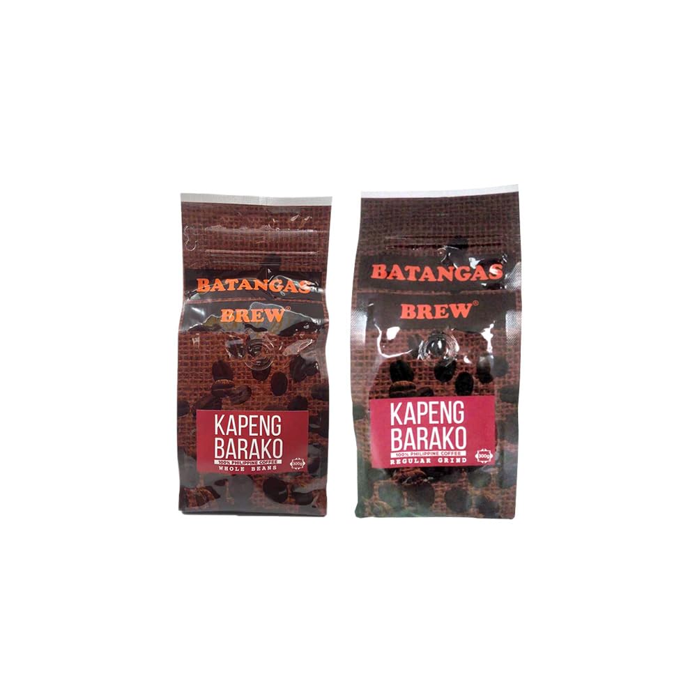Batangas Brew Kapeng Barako Granos Enteros 10.58 oz y Kapeng Barako Regular Grind 10.58 oz, café Batangas hecho en Filipinas
