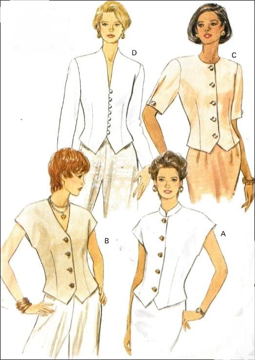 Butterick 3510 – Patrón de costura con botón frontal rápido y fácil, tamaño de señorita 6-8-10
