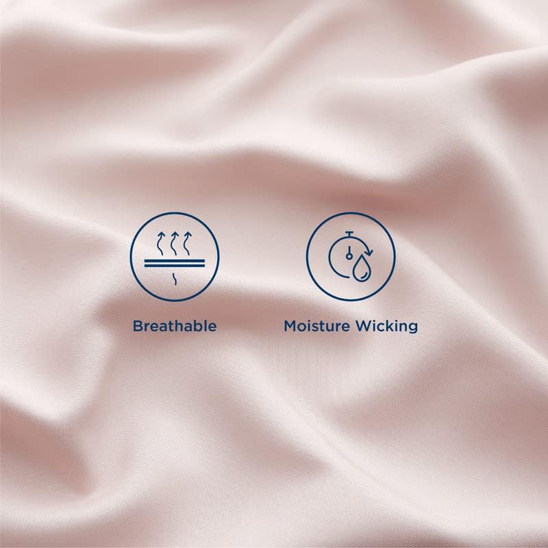 Bedsure Juego de sábanas refrescantes, funda de almohada refrescante, rayón hecho de bambú, juego de sábanas tamaño Queen, sábanas y fundas de