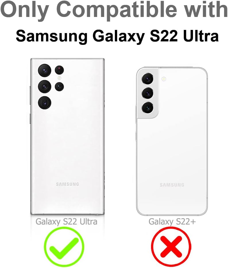 Funda ultra magnética compatible con Samsung Galaxy S22 con protector de pantalla, compatible con Magsafe Funda protectora de piel de lujo, TPU