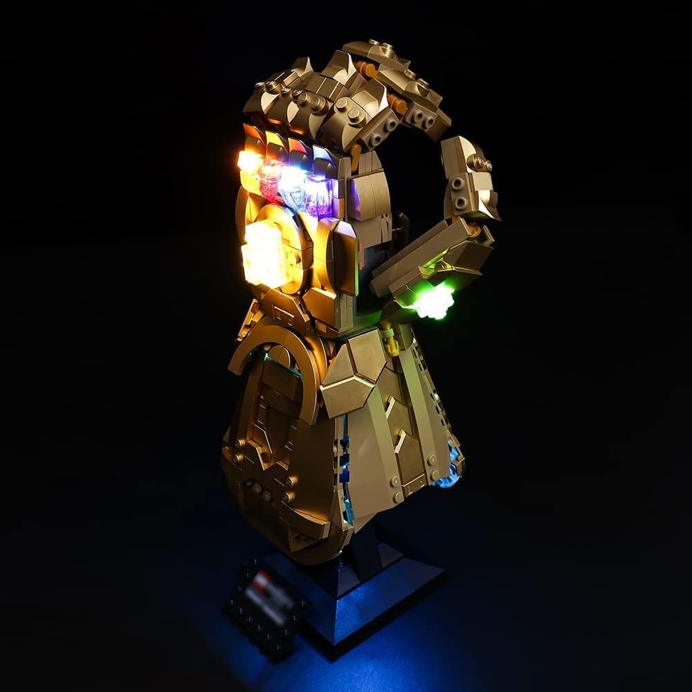 Kyglaring Kit de iluminación LED (sin modelo) diseñado para Lego Infinity Gauntlet 76191 Thanos Juego de construcción de modelo de guantelete de