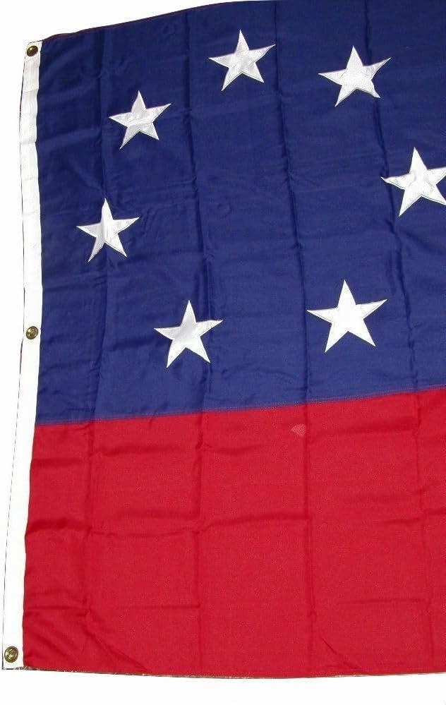 Premium 5×8 Embroidered Sewn 1st & Bars 7 300D Nylon Flag 5’x8′