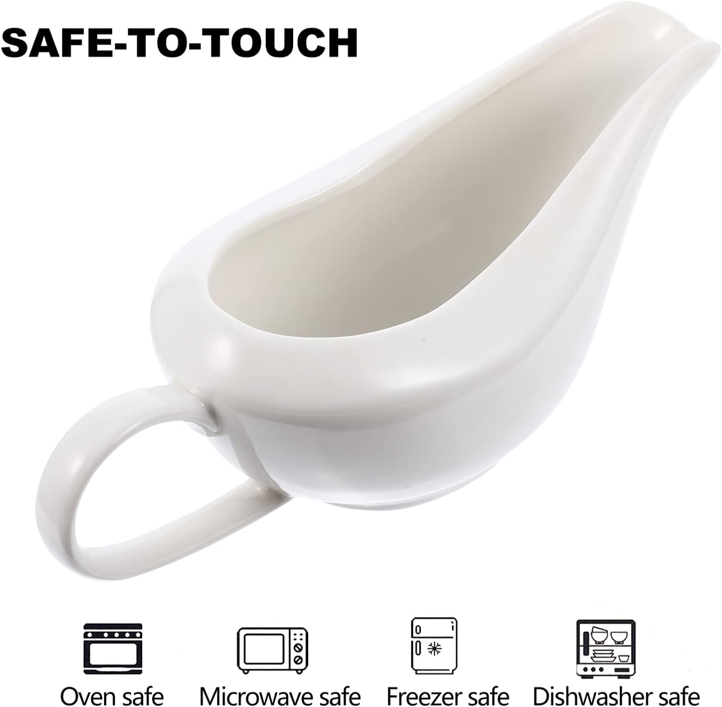 Cabilock Salsa de porcelana para salsa, barco, salsa de cerámica, platos de azúcar de crema blanca, tazones de salsa para aderezos de ensalada,