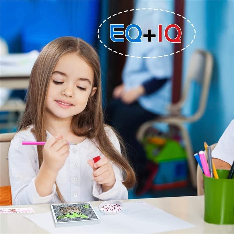 Eiazuiks Kits de pintura de diamantes para niños, 4 paquetes de dibujos animados 5D de taladro completo de diamantes de dibujos animados puntos para
