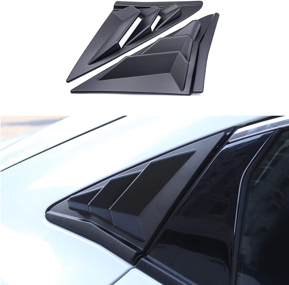Para Honda Civic Hatchback de 10 generación 2016-2020, persianas para ventana de ventilación de aire, persianas para Civic tipo R ABS, color negro