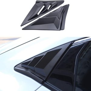 Para Honda Civic Hatchback de 10 generación 2016-2020, persianas para ventana de ventilación de aire, persianas para Civic tipo R ABS, color negro Para Honda Civic Hatchback de 10 generación 2016-2020, persianas para ventana de ventilación de aire, persianas para Civic tipo R ABS, color negro