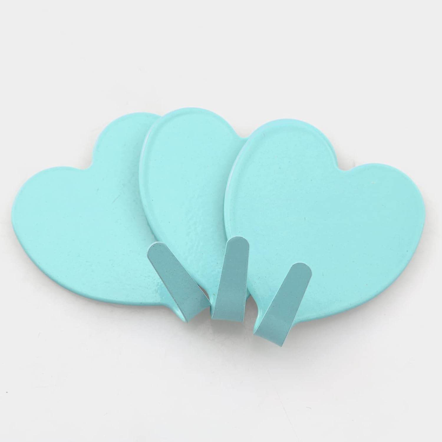 5 ganchos de acero inoxidable en forma de corazón, ganchos para colgar en la pared, perchero para armario, ganchos en forma de corazón, gancho de