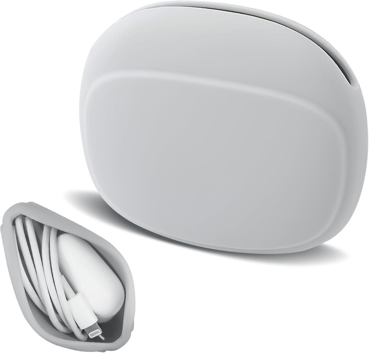 Vsagier Organizador de auriculares de silicona, estuche de almacenamiento de cable de datos, mini caja de llaves, organizador de auriculares