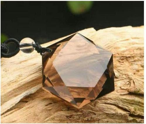 Dije de cuentas de cuarzo ahumado natural pulido pulido con piedras preciosas ahumadas perforadas, para hacer joyas, 1 unidad (cuarzo ahumado)