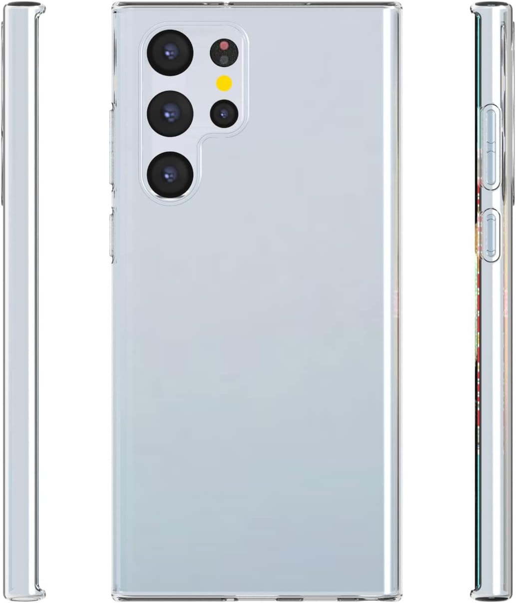 Funda transparente para Galaxy S22 Ultra 5G, delgada, de silicona suave, flexible, a prueba de golpes, antiarañazos, funda protectora para Samsung