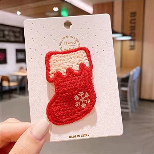 xuzhiyuan 7 pinzas para el cabello con diseño de reno para árbol de Navidad, bonitos pasadores de frutas, fresas y limones, accesorios para el