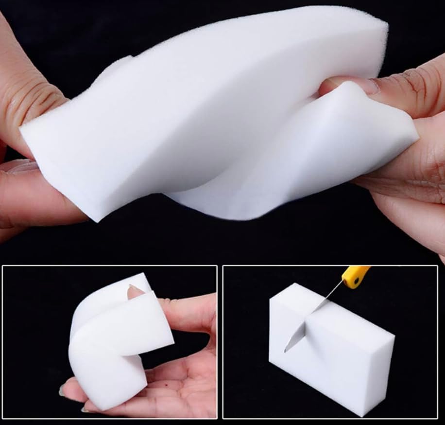 Paquete de 30 esponjas mágicas de borrar de melamina extra gruesas y duraderas a granel, almohadillas de limpieza de espuma multisuperficie, bañera,