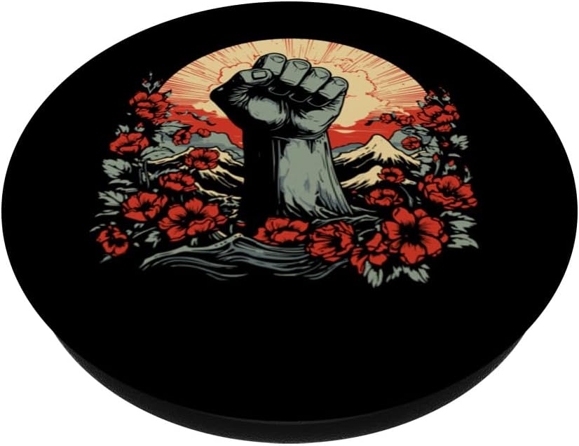 RESIST Fist Raised BLACK HISTORY African Pride Meme PopSockets Standard PopGrip
