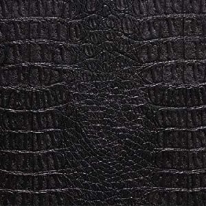 Tapicería de cuero falso de cocodrilo de tela de vinilo de 54 pulgadas de ancho vendido por The Yard (negro) Tapicería de cuero falso de cocodrilo de tela de vinilo de 54 pulgadas de ancho vendido por The Yard (negro)