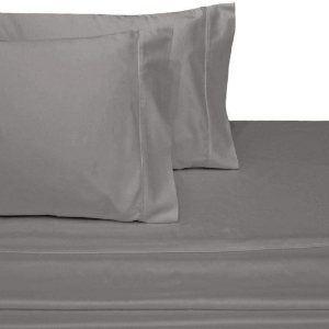 Sábanas de cama de agua de microfibra de tamaño Queen color gris sólido con accesorio de poste. Poste no incluido Sábanas de cama de agua de microfibra de tamaño Queen color gris sólido con accesorio de poste. Poste no incluido